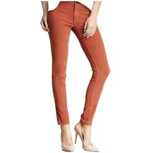 Vince 5 Pocket Skinny Jeans Rust Orange Size 24